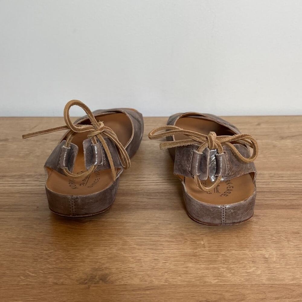 Kork-Ease Rebecca Slingback Tie Sandals Bronze Leather Comfort Flat US 8 EU 39 - Picture 4 of 8